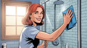 10 Shower Door Cleaning Tips To Eliminate Soap Scum Quickly a-2d-retro-comic-book-illustration-featu_4wqAXwYkR9my5dxzwu9-XQ_RnA2j9GnQMin1_TNqTgvKA_cover_hd