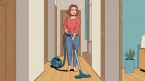 10 Stay-At-Home Mom Cleaning Routine Secrets To Finish By Noon an-attractive-mom-determined-vacuuming-h_99U0kFyVRliAyuw-0lO5_A_ODuKfXT_Q4y8-sIjuoZrxg_cover_hd